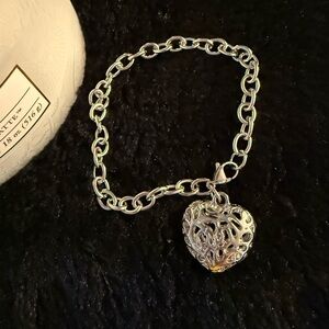 Heart charm bracelet